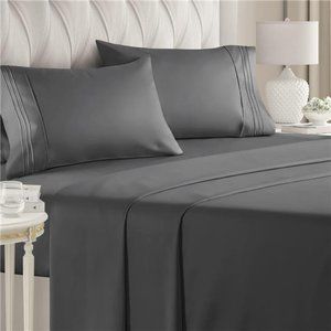 King Size 4Piece Sheet Set-Comfy Breathable & Cooling Sheets -Hotel Luxury Sheet